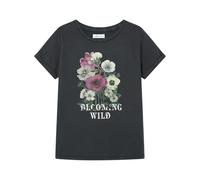 SPRINGFIELD Women's 1388340 Floral Graphic T-Shirt, Charcoal, S
