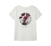 SPRINGFIELD Women's 1388340 Floral Graphic T-Shirt, White Standard, L