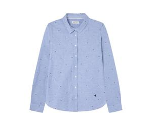 SPRINGFIELD Women's 6798401 Semi-Fitted Oxford Shirt, Print Blue, 34
