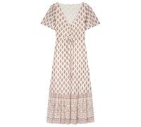 SPRINGFIELD Women's 7.t.a.midi Rib Print Cenefa Casual Dress, Brown Óxido, S
