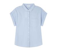 SPRINGFIELD Women's 7.t.Camisa Lino M/C Básica Shirt, Chinese Blue, 8