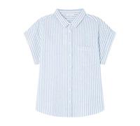 SPRINGFIELD Women's 7.t.Camisa Lino M/C Básica Shirt, Steel Blue, 12