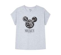 SPRINGFIELD Women's 7.t.LIC Camiseta Mickey Lentejuelas.ds Undershirt, Standard Grey, L