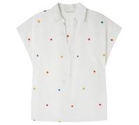 Springfield Women's Blusa Multicoloured Embroidered Blouse, Beige, 42