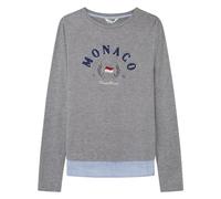 SPRINGFIELD Women's Monaco Two-Material T-Shirt, Light_Grey, XS
