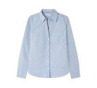 SPRINGFIELD Women's Oxford Shirt in Cotton and Spandex with Semi Opened Collar, Blue, 10