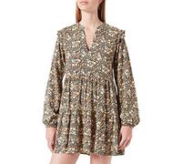Springfield Women's Print Volume Short Dress, Dark Brown, 10