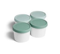 Springlane Kitchen 400ml Ice Cube Trays BPA Free Plastic with Silicone Lids, Insulated Containers for Ice Cream, Sorbet, Yogurt, Mint Mini Set of 4 (Pack of 4) - 13.5 cm x 12.1 cm