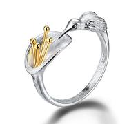 Springlight Christmas Gifts S925 Sterling Silver Rings Hummingbird Rings Open Ring Handmade Jewelry Birthday Gifts for Women, Mothers Day Gifts for Mum, Mum Gifts.