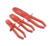 Springs Adjusters Kit 3Pcs/Set Nylon Hose Clamp Tool Set Brake Fuel Water Line Clamp Plier Hands Tool Car Repair Tools Hose Pliers trailer drum brake(3pcs Red)
