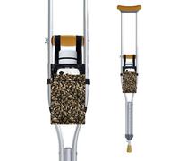 SPRINGSEAON Crutch Bag with Velcro Fastening - Lightweight, Large Storage Compartment, Easy to Attach - Practical Storage Bag for Forearm Crutches