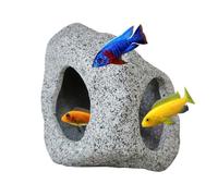 SpringSmart Aquarium Cave, Fish Tank Decorations & Accessories for Betta | A granite-effect ornament, smooth inside and gentle on fins, where axolotls, guppies and snails can hide, rest and breed