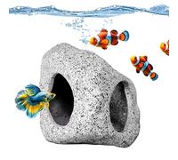 SpringSmart Ceramic Aquarium Cave - Fish Hideout for Shrimp, Cichlid, Betta, Turtle, Breeding, Resting, Safe Fish Tank Decorations Accessories, Betta Toys Hideout Stones House