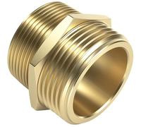 SpringSpray 1-1/2" NPT Male x 1-1/2" NST (NH) Male Brass Hexagonal Nipple Fitting Fire Equipment Hex Nipple Doule Male Fire Hose Adapter