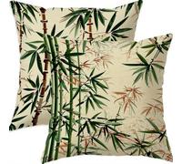 Springtime Cushion Covers 70x70cm Set of 2 Vintage Decorative Square Throw Pillow Case Green Waterproof Linen Pillowcase Double-side Printed Cushions for Sofa Bed Home Patio Holiday Decor-D467