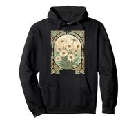 Springtime Daisy Birth Month Flower Art Nouveau Vintage Pullover Hoodie