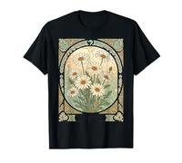 Springtime Daisy Birth Month Flower Art Nouveau Vintage T-Shirt