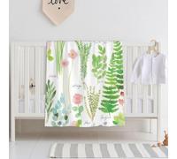 Springtime Herb Garden Print Baby Blankets, Toddler Blanket For Boys Girls, Double Layer, Crib Receiving Blanket,