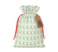 Springtime Herb Garden Print Drawstring Gift Decor Bags Reusable Pouches For Presents Birthday Party Favors