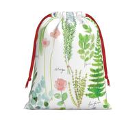 Springtime Herb Garden Print Gift Drawstring Bag Reusable Pouch Festive Decor Party Favor Daily Storage Sack