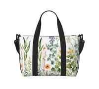 Springtime Herb Garden Print Gym Bag for Women, Weekender Overnight Bag,Personal Item Bag, Shoulder Bag for Women Men,One Size