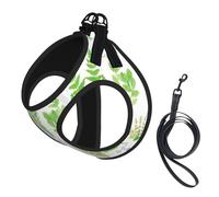 Springtime Herb Garden Print Small Dog Harness And Leash Set, Adjustable Soft Vest With 360° Reflective Straps For Cats Puppy