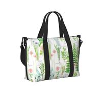 Springtime Herb Garden Print Women Men Travel Hand Bag for Foldable Portable Tote for Weekend Trips Travel