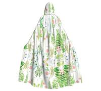 Springtime Herb Garden Printed Hooded Cloak Robe Cloak Witch Vampires Grim Reaper Devil For Boy Girl Cosplay Costume