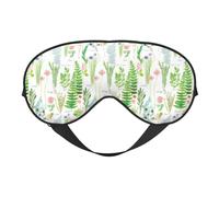 Springtime Herb Garden Printing Soft Eye Mask Reversible Cover for Travel Adjustable Strap Blackout Sleep