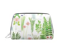 Springtime Herb Garden Toiletry Pouch, Travel-Friendly Makeup Organizer for Makeup Brushes, Lipsticks