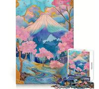 Springtime Japan Landscape 1000 Piece Jigsaw Puzzle for Teenagers Brain Challenge Toy Relax Time Precise Cut Art Display 38x52cm