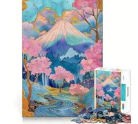 Springtime Japan Landscape 1000 Piece Jigsaw Puzzle for Teenagers Brain Challenge Toy Relax Time Precise Cut Art Display 50x75cm