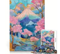 Springtime Japan Landscape 1000 Pieces Jigsaw Puzzles for Adults Thought Toy Calming Play Precise Edge Heartfelt Gift 38x26cm