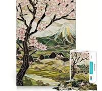 Springtime Japan Landscape Adults Puzzles 1000 Piece Jigsaws Brain Teaser Home Pastime Image Assembly Memorable Gift 38x26cm