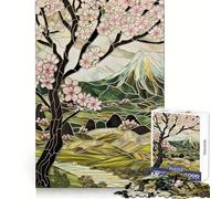 Springtime Japan Landscape Adults Puzzles 1000 Piece Jigsaws Brain Teaser Home Pastime Image Assembly Memorable Gift 38x26cm