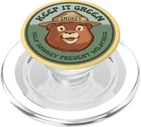 Springtime Smokey Bear Keep It Green Head Logo PopSockets PopGrip for MagSafe