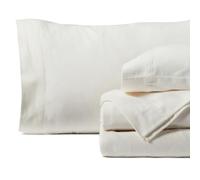 Springtree Home Luxury Portuguese Flannel Sheets | Queen Size Flannel Sheets | 100% Cotton | Ultra-Soft, Warm & Breathable Sheet Set | Deep Pocket, Durable & Cozy Winter Sheet Set | Winter White