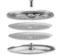 Springwillfly 4Pcs Replacement Cafetiere Filter Screen, 4 Inch Reusable Coffee Filter French Press Filters Replacement Kit(1000ML)