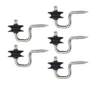 Springwillfly 5pcs Electric Fence Insulators For Crop Protection Fencing With Corner Reinforcement And Wood Mounting