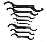 Springwillfly Adjustable C Hook Wrench Set for Precision Machining Tasks Suitable for Engraving Machines and for Shock Absorbers (8pcs)
