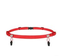 Springwillfly Adjustable Elastic Fixed Belt for Jogging and Marathon with Waterproof Reflective Features, Lightweight Design, Loops for Nutrition Storage, Protecting Race Clothing (Red)