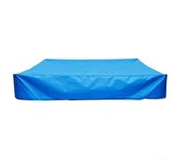 Springwillfly Blue Garden Sandpit Cover for Kids Play, Oxford Cloth Protection Against Dirt and Pets, Foldable Outdoor Sandbox Tarp with Vibrant Design, 120x120cm