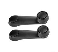 Springwillfly Car Window Handle 2-Pack Left Right Black Replacement | 16 tooth gear design, smooth manual operation, fits for jeep for wrangler for yj 1992-1995, black finish