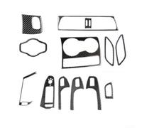 Springwillfly Carbon Fiber Interior Accessories Kit 13Pcs Compatible With for a4 B8 2008-2015 Left-Hand Drive Black Trim Upgrade(A)