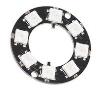Springwillfly Customizable 5V RGB LED Rings for Arduino Projects Individual Color Control and Effects (8LED)