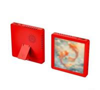 Springwillfly Digital Music Picture Frame With Recording Feature, Magnetic Back For Easy Photo Change, Built In Stand, Adjustable Volume, TF Card Playback And Sleep Timer(Red)