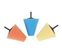 Springwillfly Drill Polishing Sponge Cone Set Buffing Pads Kit With 6Mm Shank For Car Wheel Hub Door Handle Bumper Metal Detailing