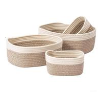Springwillfly Everyday Cotton Basket For Home Organization Tasks Such As Storing For Toys Laundry Cosmetics Books And Small Household Objects(32 * 23 * 14)