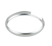 Springwillfly For Smart Key Ring Metal Surround Cover For Mini For Cooper R55 R56 R57 R58 R59 R60 Designed To Fit Original Key Shape(Silver)