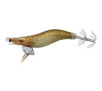 Springwillfly Glow In The Dark Shrimp Squid Jig 1.5# Wooden Lure With Weighted Beads And Double Hook Setup For Effective Catches(B)